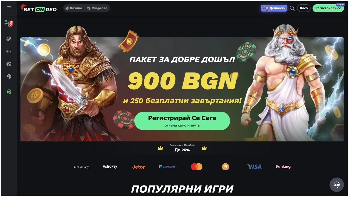 BetOnRed Casino официален уебсайт